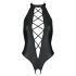 Passion Nancy - Open Cross-Strap Bodysuit (Black)  - L/XL