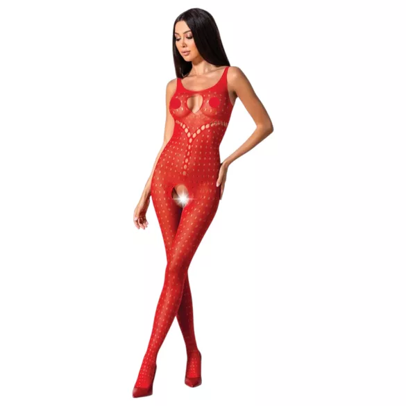 Passion BS078 - Polka Dot Cutout Jumpsuit - Red (S-L)