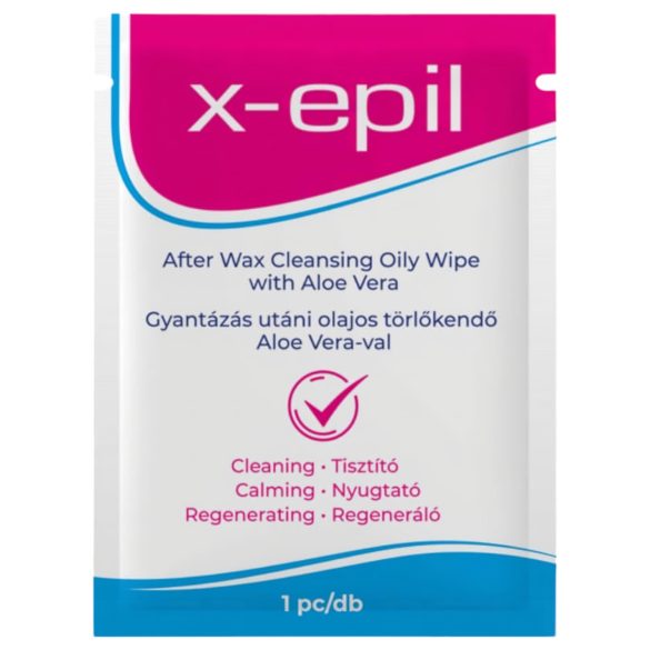 X-Epil - Aloe Vera Waxing Aftercare Oil Wipe (1ct)