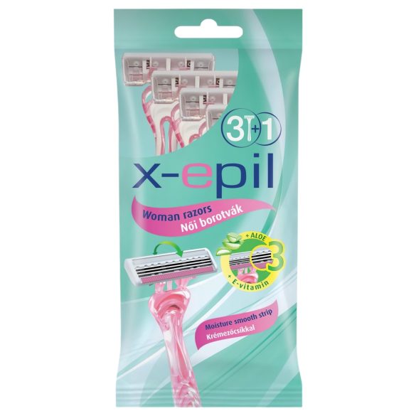 X-Epil - Disposable Women's Razor with 3 Blades (3+1 pack)