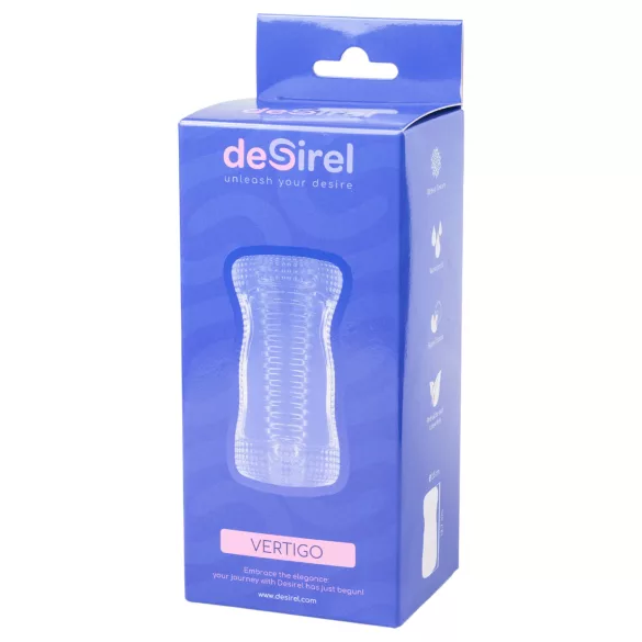 Desirel Vertigo – Ribbed Interior Masturbator (Transparent)