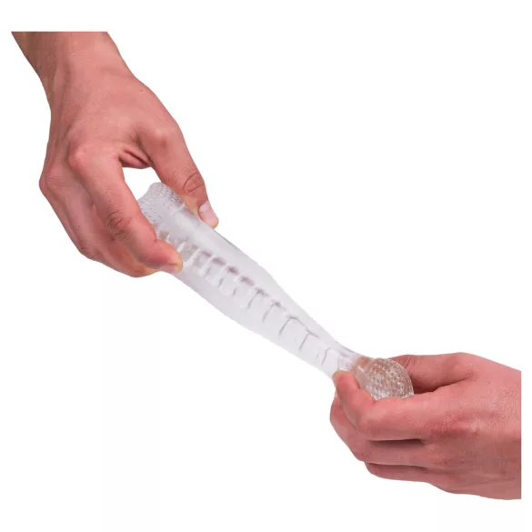 Desirel Vertigo – Ribbed Interior Masturbator (Transparent)