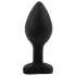 Sunfo - Silicone Heart Gem Anal Plug (Black-Purple)