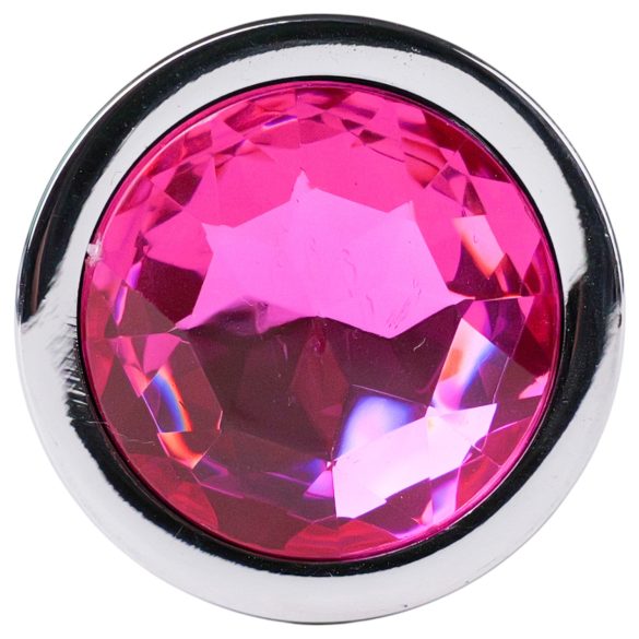 Desirel Pink Jewel L - Anal Plug (Silver-Pink)
