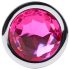Desirel Pink Jewel L - Anal Plug (Silver-Pink)
