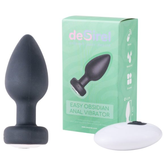 Desirel Easy Obsidian - Rechargeable Radio Anal Vibrator (Black)