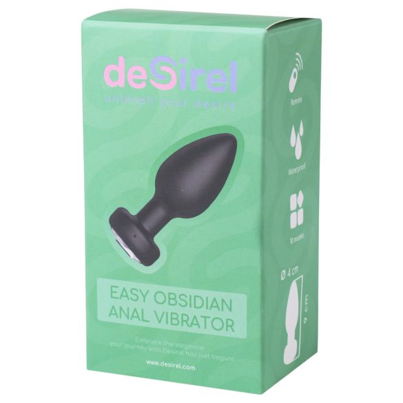 Desirel Easy Obsidian - Rechargeable Radio Anal Vibrator (Black)