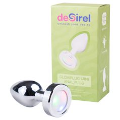 Desirel GlowPlug - Illuminating Anal Plug - Small (Silver)