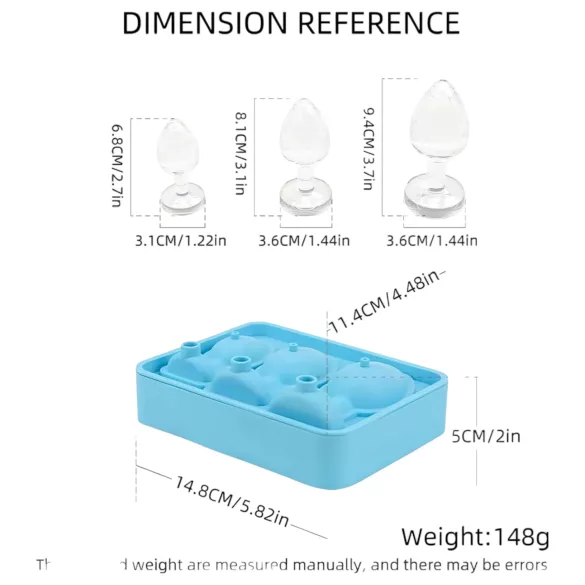 Anal plug ice cube mould (blue)