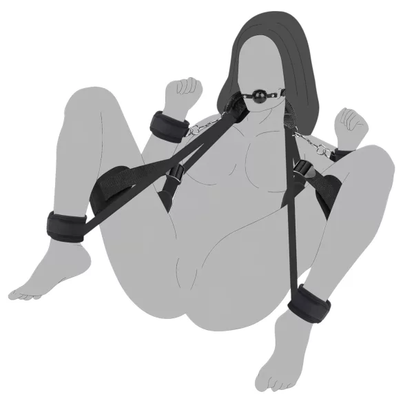 Lonely - BDSM Handcuff Set (Black)