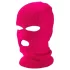 Balaclava - knitted hood with 3 openings (dark pink)