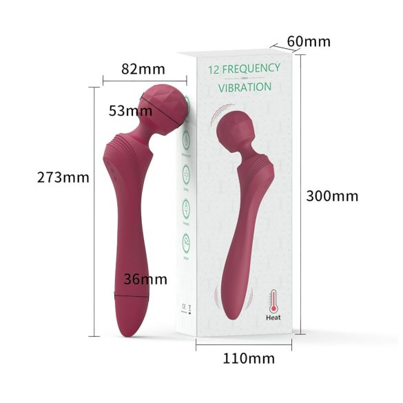 Lonely Curved Massager Vibrator (Red)