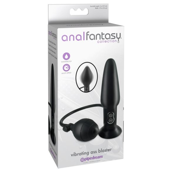 Anal Fantasy - Inflatable Vibrating Anal Plug (Black)