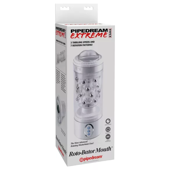 PDX Roto-Bator - Vibrating Oral Pleasure Device (White)