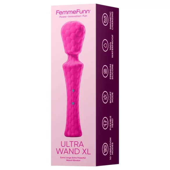 FemmeFunn Ultra Wand XL - Premium Vibrating Massager (Pink)