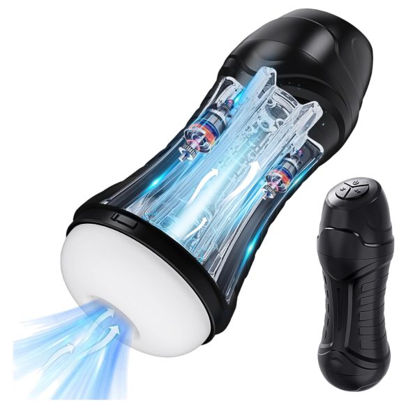 AlvUp - Vibrating Suction Masturbator (Black)