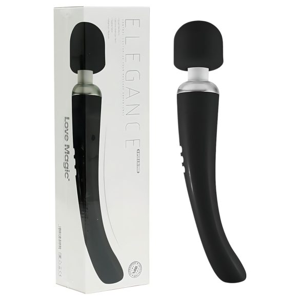 Love Magic Elegance Wand - Rechargeable, Massaging Vibrator (Black)