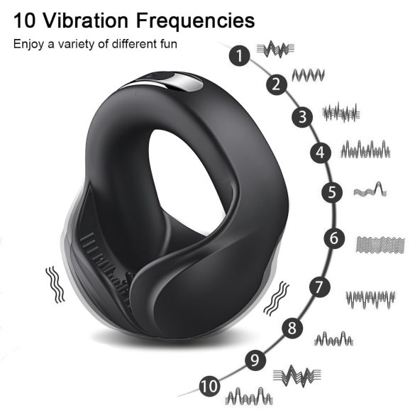 AlvUp - Vibrating Intimacy Ring (Black)