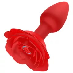 Rose Plug - Rechargeable, Wireless Anal Vibrator (Red)