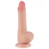 Lovetoy Sliding-Skin - Suction Cup Dual-Layer Dildo - 7.7" (Natural)