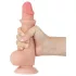 Lovetoy Sliding-Skin - Suction Cup Dual-Layer Dildo - 7.7" (Natural)