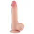 Lovetoy Sliding-Skin - Dual-Layer Dildo with Balls - 20cm (Natural)