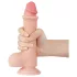 Lovetoy Sliding-Skin - Dual-Layer Dildo with Balls - 20cm (Natural)