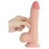 Lovetoy Sliding-Skin - Dual-Layer Dildo with Balls - 20cm (Natural)