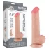 Lovetoy Sliding-Skin - Dual-Layer Dildo with Balls - 20.8cm (Natural)