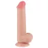 Lovetoy Sliding-Skin - Dual-Layer Dildo with Balls - 20.8cm (Natural)