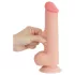 Lovetoy Sliding-Skin - Dual-Layer Dildo with Balls - 20.8cm (Natural)