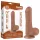 Lovetoy Sliding-Skin - Twin-Layer Dildo with Balls - 7.2" (Natural)