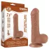 Lovetoy Sliding-Skin - Twin-Layer Dildo with Balls - 7.2" (Natural)