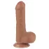 Lovetoy Sliding-Skin - Twin-Layer Dildo with Balls - 7.2" (Natural)