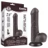 Lovetoy Sliding-Skin - Dual-Layer Dildo with Balls - 18.3cm (Brown)