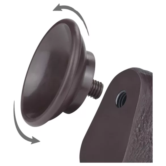 Lovetoy Sliding-Skin - Suction Cup Double-Layer Dildo - 20.8cm (Brown)