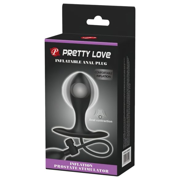 Pretty Love - Inflatable Anal Expander with Internal Ball (Black)