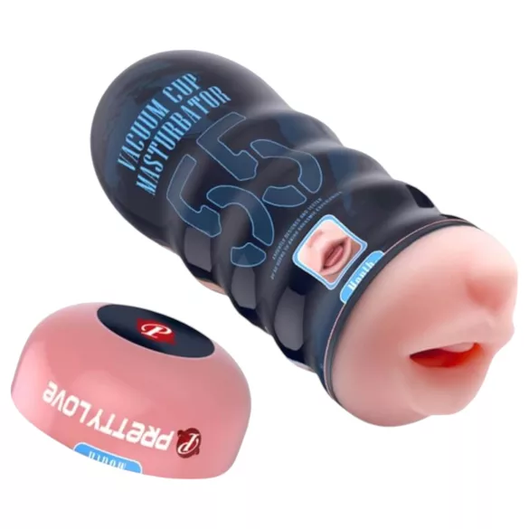 Pretty Love Vacuum Cup - lifelike mouth masturbator (natural)