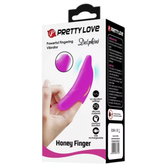 Pretty Love Delphini - Dolphin Finger Vibrator (Purple)