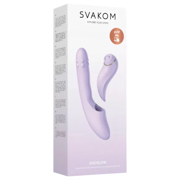 Svakom DuoGlow - App-controlled G-spot and clitoral vibrator (purple)