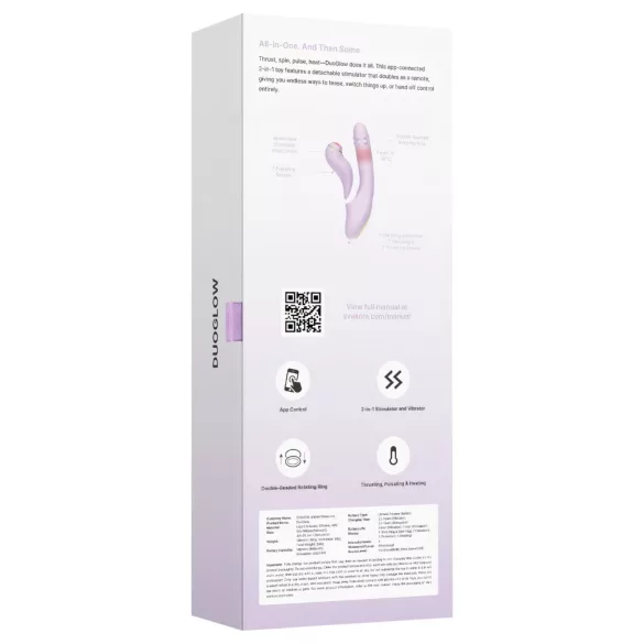 Svakom DuoGlow - App-controlled G-spot and clitoral vibrator (purple)