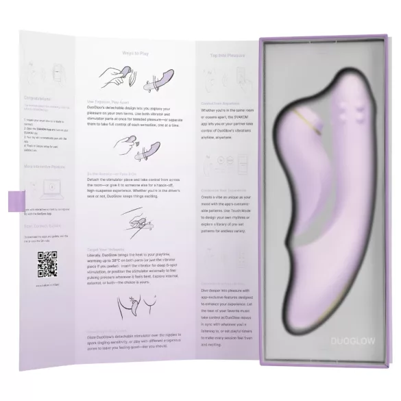 Svakom DuoGlow - App-controlled G-spot and clitoral vibrator (purple)