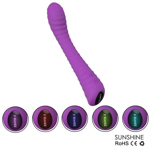Sex HD Sunshine - Rechargeable Ridged G-Spot Vibrator (Purple)