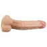 Lovetoy Real Extreme - suction cup, testicle G-spot dildo - 21cm (natural)