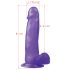 Lovetoy Jelly Studs - Suction Cup Dildo - 20cm (Purple)