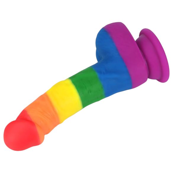 Lovetoy Prider - Realistic Silicone Dildo - 19cm (Rainbow)
