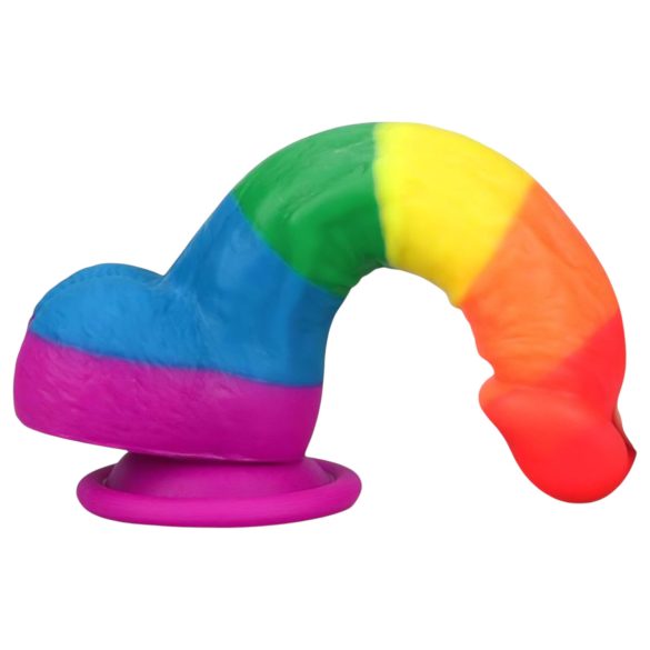 Lovetoy Prider - Realistic Silicone Dildo - 19cm (Rainbow)
