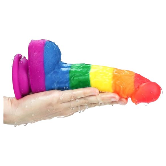 Lovetoy Prider - Realistic Silicone Dildo - 19cm (Rainbow)