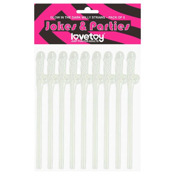 Lovetoy - Penis-Shaped Glow Straw (White)