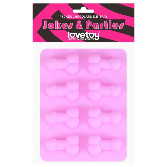 Pink Penis-Shaped Ice Cube Tray